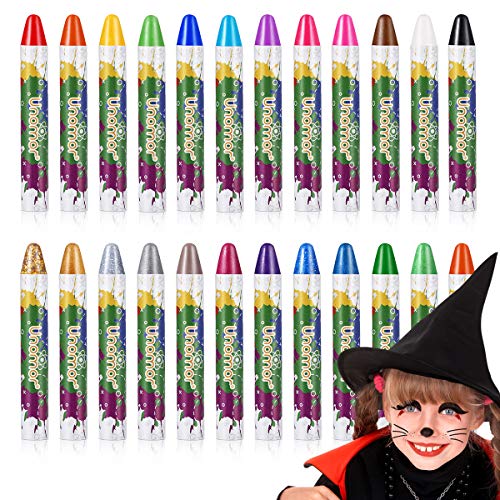22 Colors Halloween Makeup Kits, Halloween Face Paint Body Crayons for