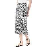 NIC+ZOE Women's Onyx Animal Slip Skirt
