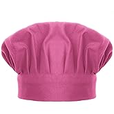 TopTie Chef Hat for Kid & Adult, Cotton Elastic Adjustable Kitchen Cooking Baking Hat