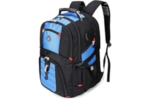 SHRRADOO Extra Large 50L Travel Laptop Backpack with USB Charging Port, College Backpack Airline Approved Business Work Bag Fits 17 Inch Computer for Men Women