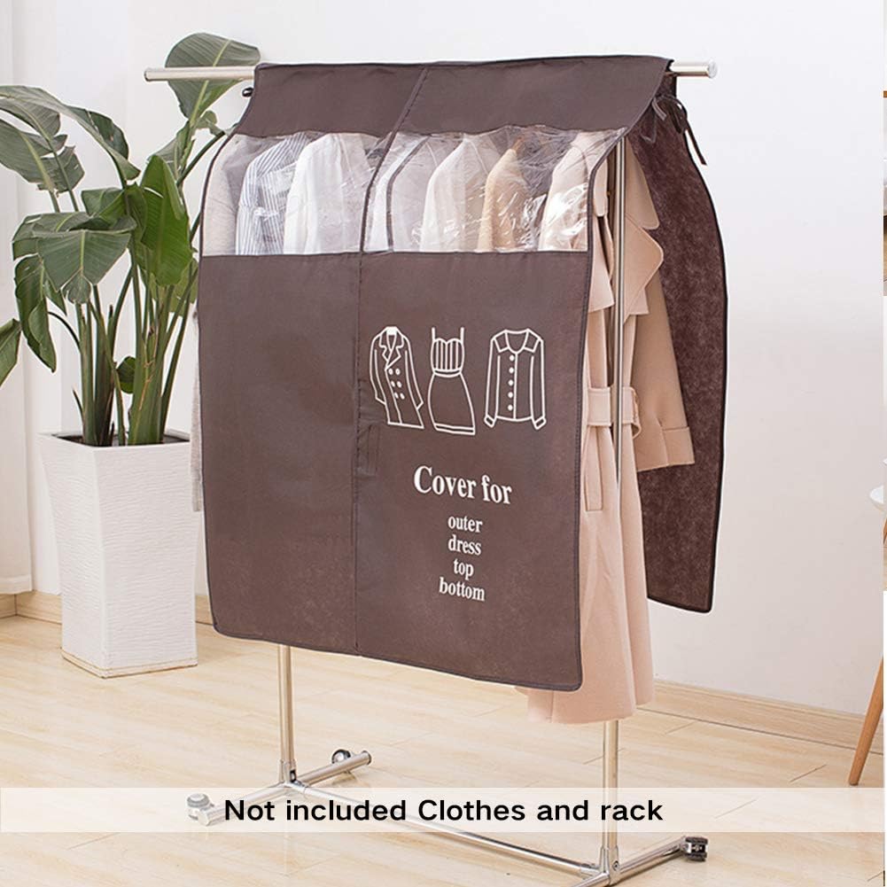 Clothes Dust Cover Transparent Closet Organizer Hanging Pouch Protector