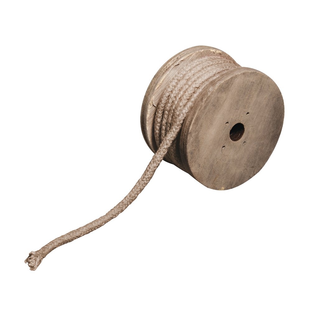 RAYHER 55382509 Fabric Cord On Wooden Bobbins, Taupe, 4 mm Diameter, 4-Piece