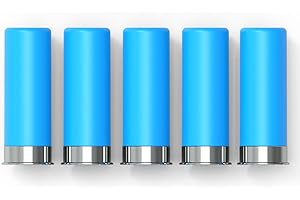 FIREGOWIN Pro 12GA Dummy Rounds – Training Snap Caps, Reusable Dry Fire Training Round with Rubber Primers -Blue Type 5 Pack
