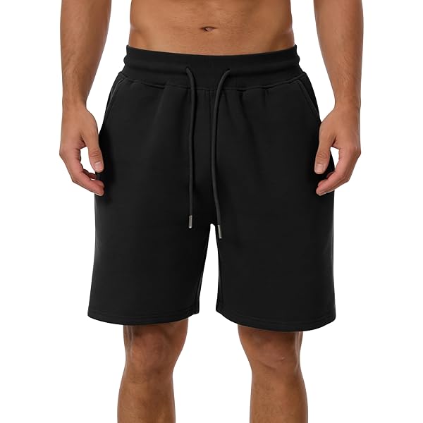Amazon.com: ZUY Men's Baggy Sweat Shorts Cotton Fleece 8