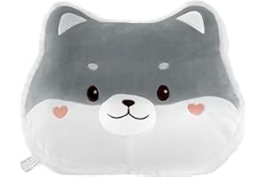 YOUBLEK Husky Plush Pillow,Seating Cushion,Plush Hugging Pillow Toy,Butt Cushion Animal Floor Pillow,Room Decoration,Throw Pillow for Bedroom Sofa Chair(Husky)
