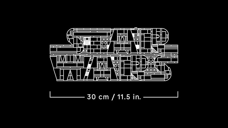 Star Wars 75407 Star Wars Logo Steinen - Bauset für Erwachsene zum Sammeln - Popkultur-Modell - Ausstellungsstück für das Büro - Geschenkidee für Erwachsene und Jugendliche Fans — Foto 8 von 8
