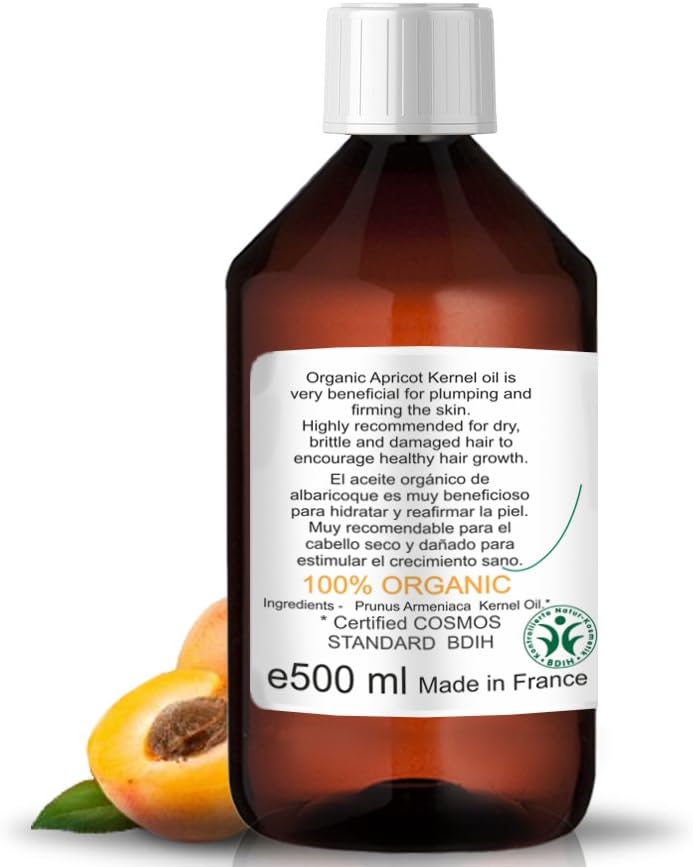 B.O.T. Cosmetics & Wellness - Organic Cold Pressed Apricot Kernel Oil, 500 ml (Pack of 1) - Image 4