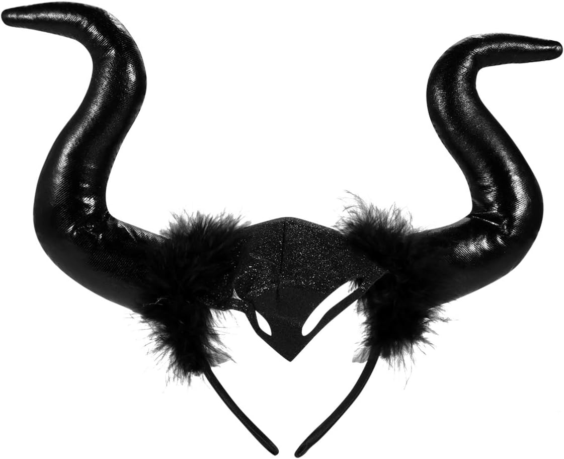 PIXNOR Halloween Horn Headband Animal Horn Head Role Play Hair Band
