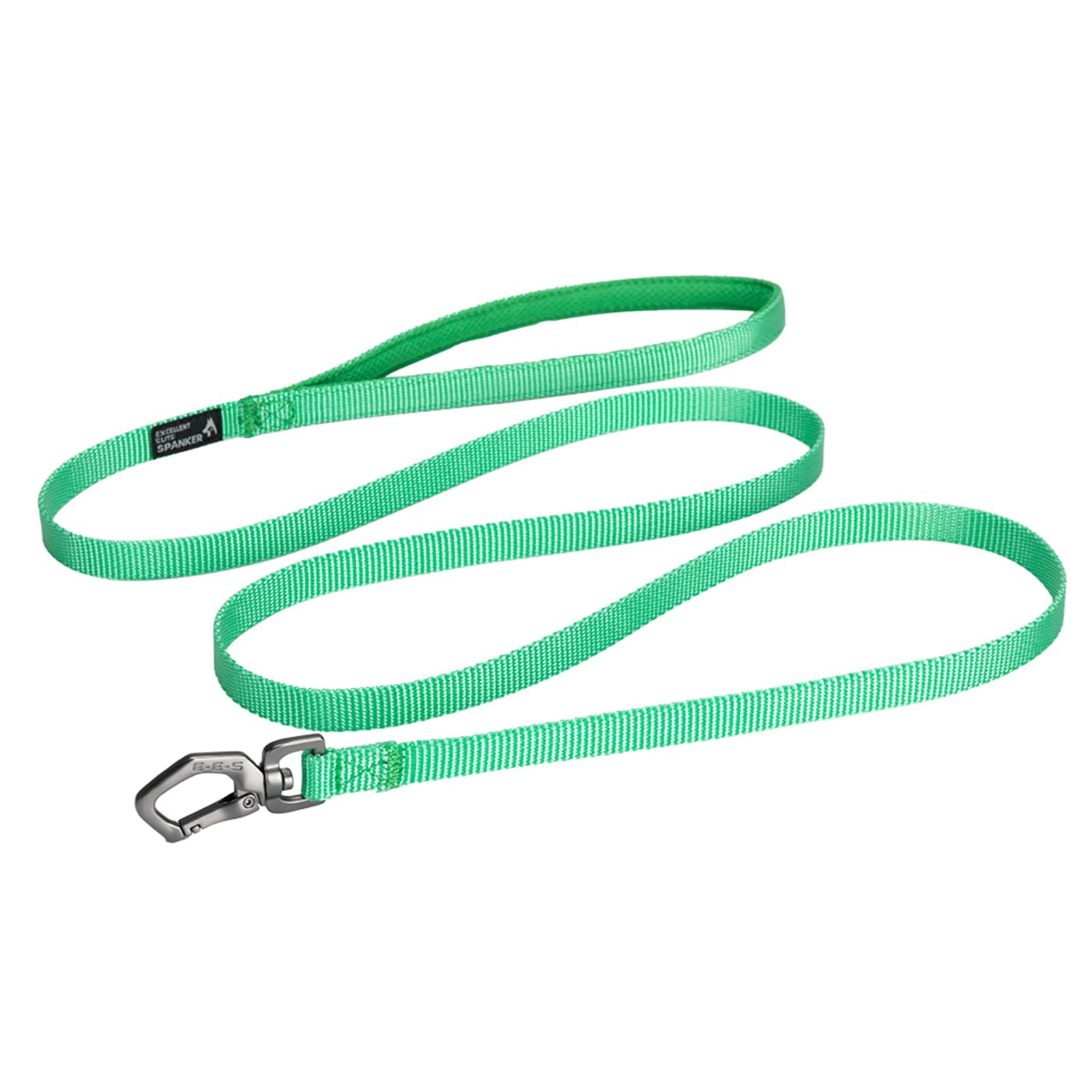 EXCELLENT ELITE SPANKER Nylon Dog Leash Basic Style 5 Feet Long 1/2" Wide Rope for Small Pets Dogs and Cats Training and Walking（Green）