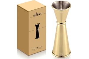 Eligara Japanese Jigger - Cocktail Measuring Double Jiggers for Bartending, Copper Jigger with Measurements Inside - Stainles