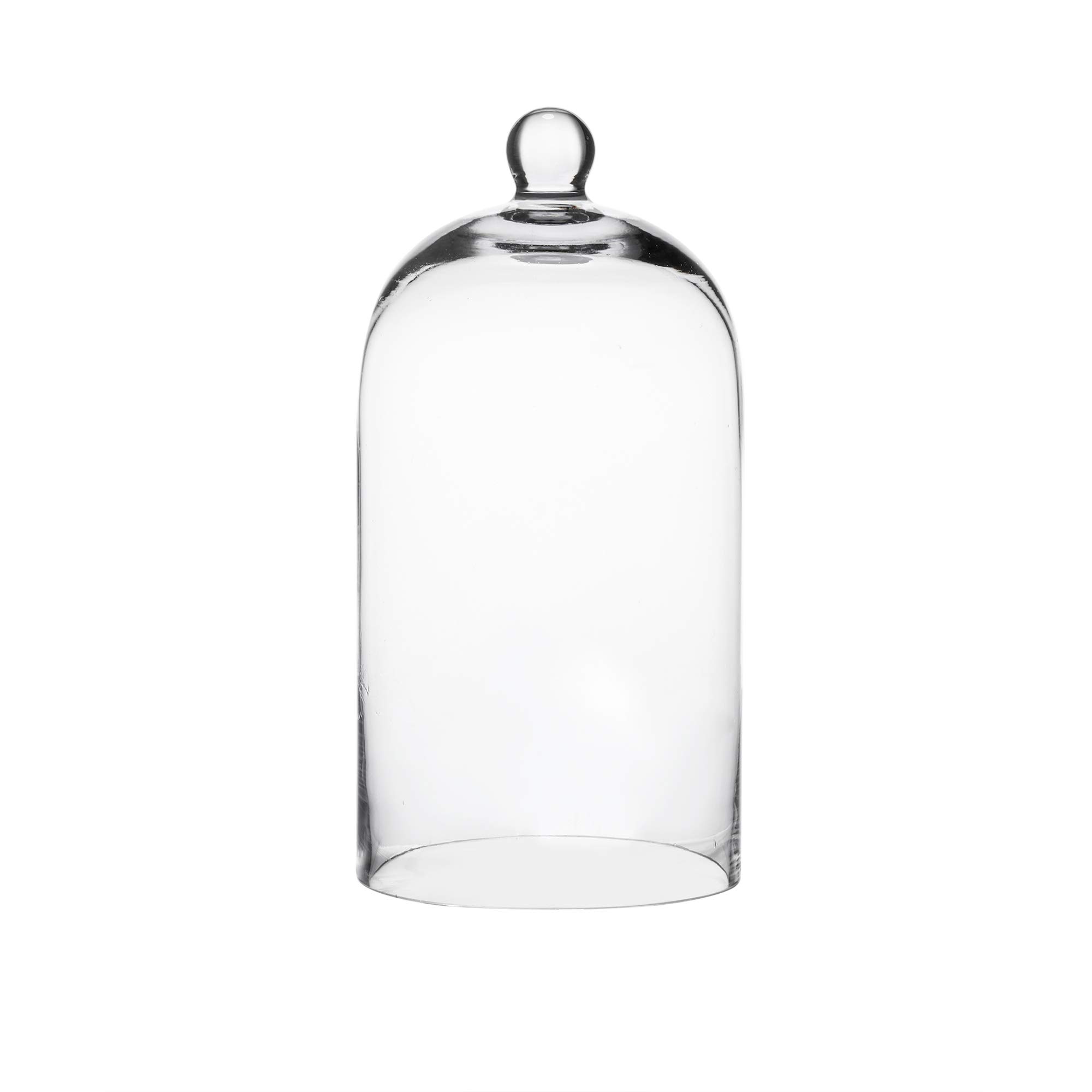Clear Glass Cloche Bell Jar - Glass Display Dome (7X14 Inch)