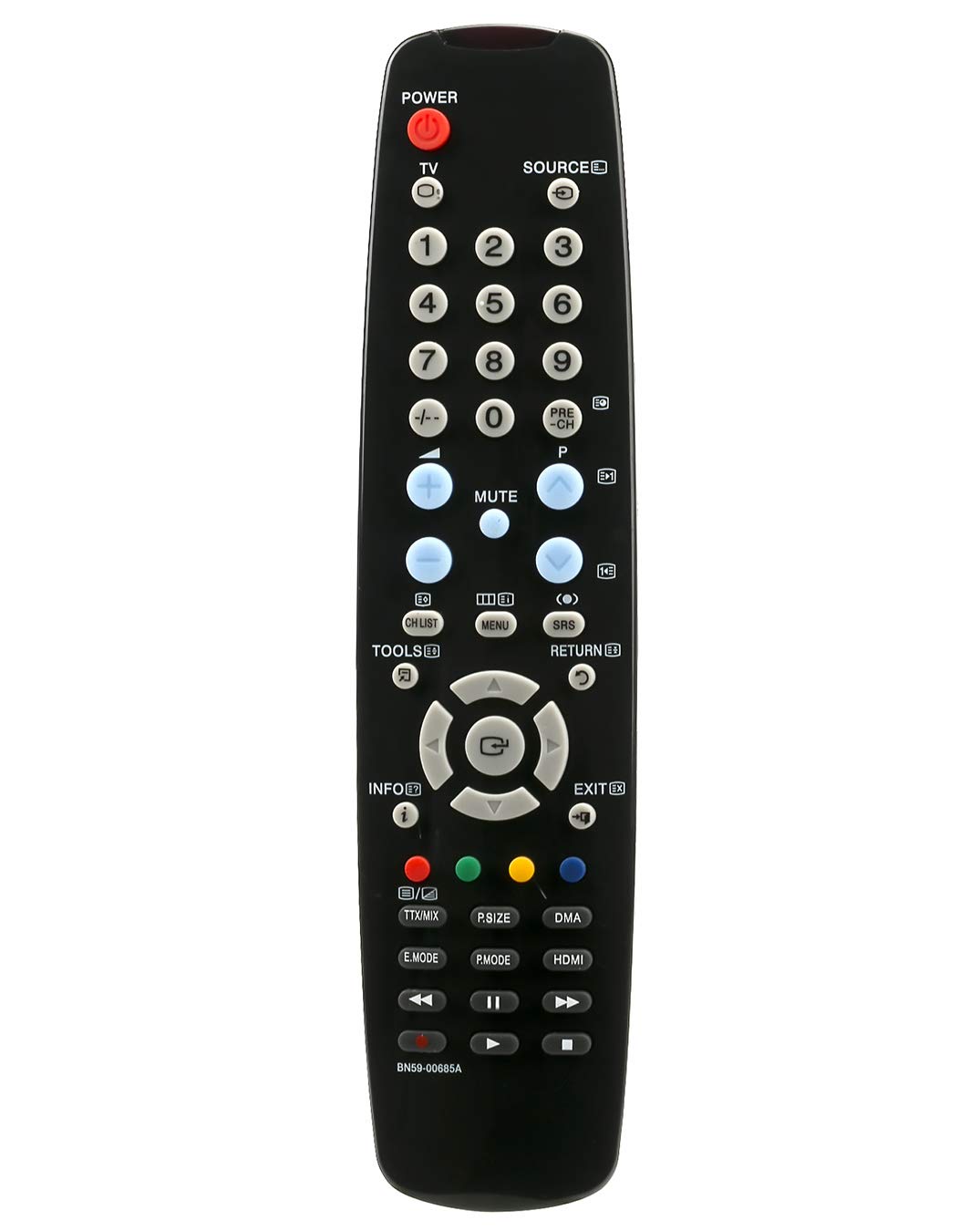 VINABTY BN59-00685A Replacement Remote Fit for Samsung LCD TV LE32A553 LE40A553 LE46A552 LE32A552 LE37A552 LE46A551 LE40A551 LE32A550 LE37A552P3R LE40A552P3R LE46A552P3R LE46A553 LE52A553
