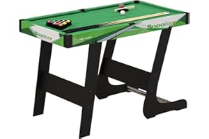 Soozier 41" Mini Pool Table Set for Youth and Adults, Folding Billiard Table with 2 Cues, 16 Balls, Chalk, Triangle, Brush, G