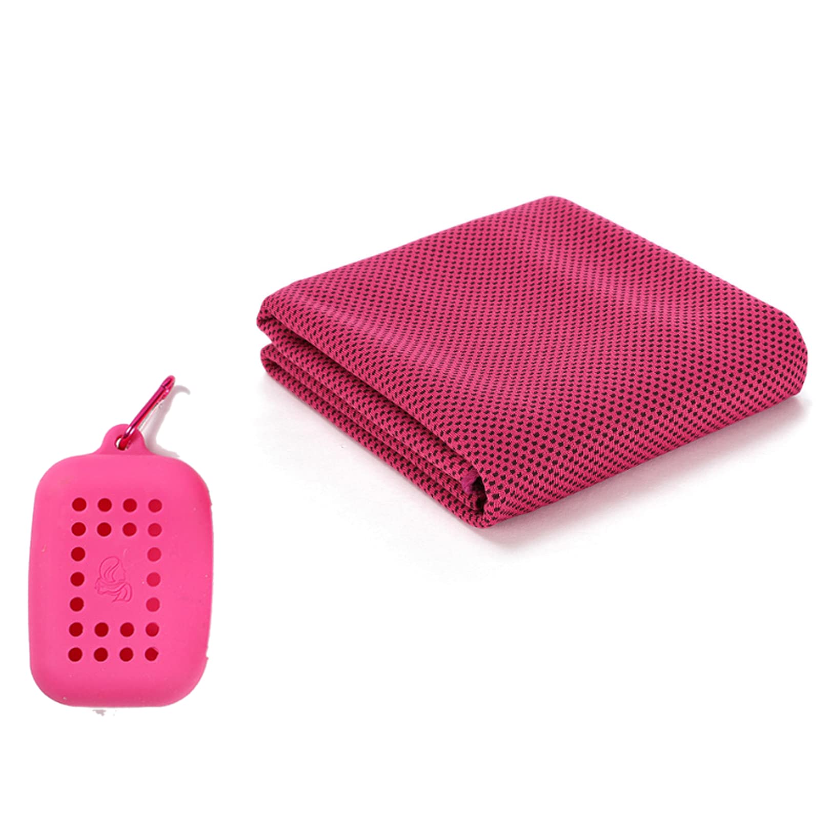 Yoowish Microfibre Cooling Towel,Super Absorbent Ultra Compact Fast Drying Sports Towel for Swimming Camping Gym Beach Travel (Hotpink), 90 x 30cm