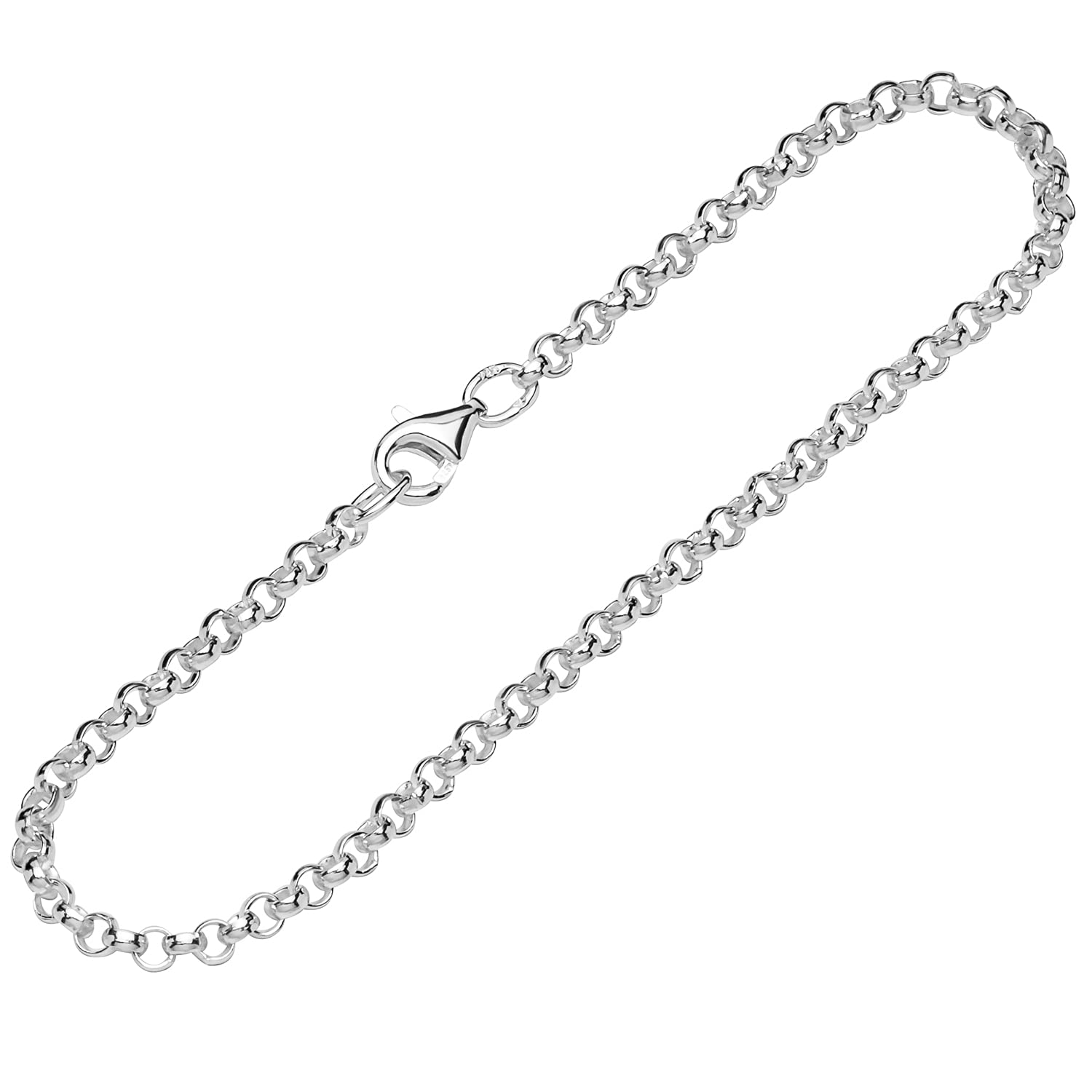 NKlaus bracelet 925 Sterling Silver 19cm pea chain round wide ladies design bracelet chain 12675
