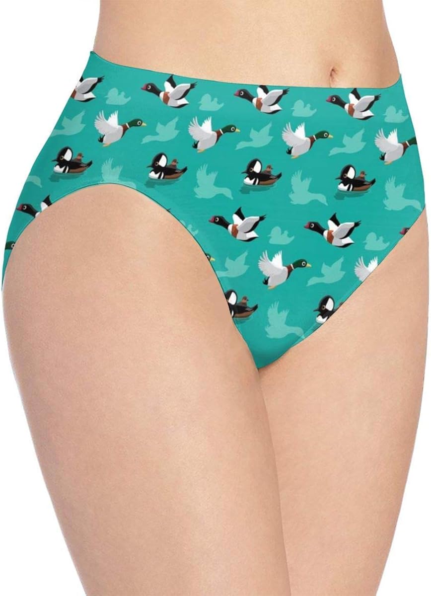 IUBBKI Flying Ducks Fashion Underwear Stretch Panties Gifts for Women Elastic FullCovering