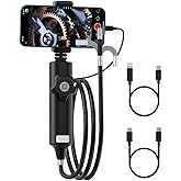 Endoscope Camera with Light[360&deg;Rotation],1920P HD Articulating Borescope with Semi-Rigid Snake Camera, IP67 Waterproof Inspection,Gifts/Tools Bore Scope Girls for Men for iPhone