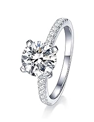 Oivley 1.5CT Round Engagement Rings for Women