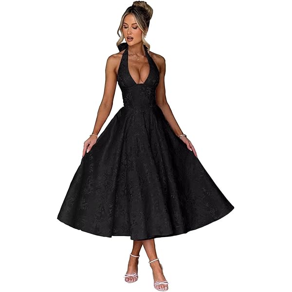 Amazon.com: CIDER Maxi Dress Floral Halter Neck Floral Lace Up Sleeveless Middle Waist Wedding Guest Cocktail Dresses Beige : Clothing, Shoes & Jewelry Amazon.com: CIDER Maxi Dress Floral Halter Neck Floral Lace Up Sleeveless Middle Waist Wedding Guest Cocktail Dresses Beige : Clothing, Shoes & Jewelry