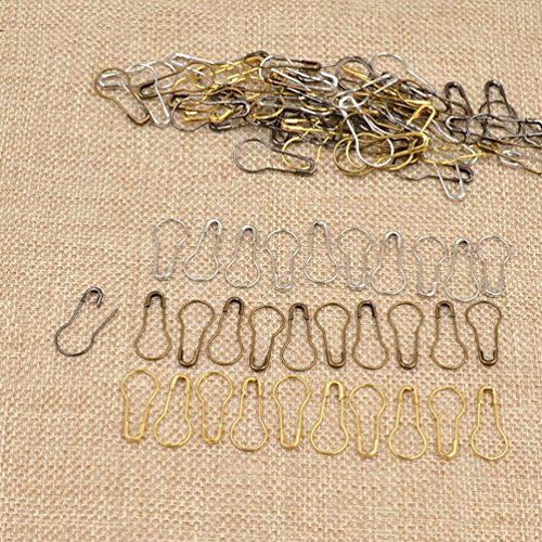 Copper Knitting Locking Markers Crochet Stitch Needle Clips Safety Pins 100 Pcs - Thumbnail 2