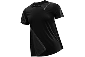 MAOPOTOUFU Post Shoulder Surgery Shirts Recovery Tear Away Short Sleeve Full Open Side Snap- Men's - Women's - Unisex Sizing