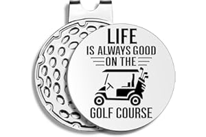 Pishovi Funny Golf Ball Markers with Hat Clip, Men Golf Accessories, Birthday Retirement Golf Gifts for Dad, Husband, Grandpa, Golf Lover