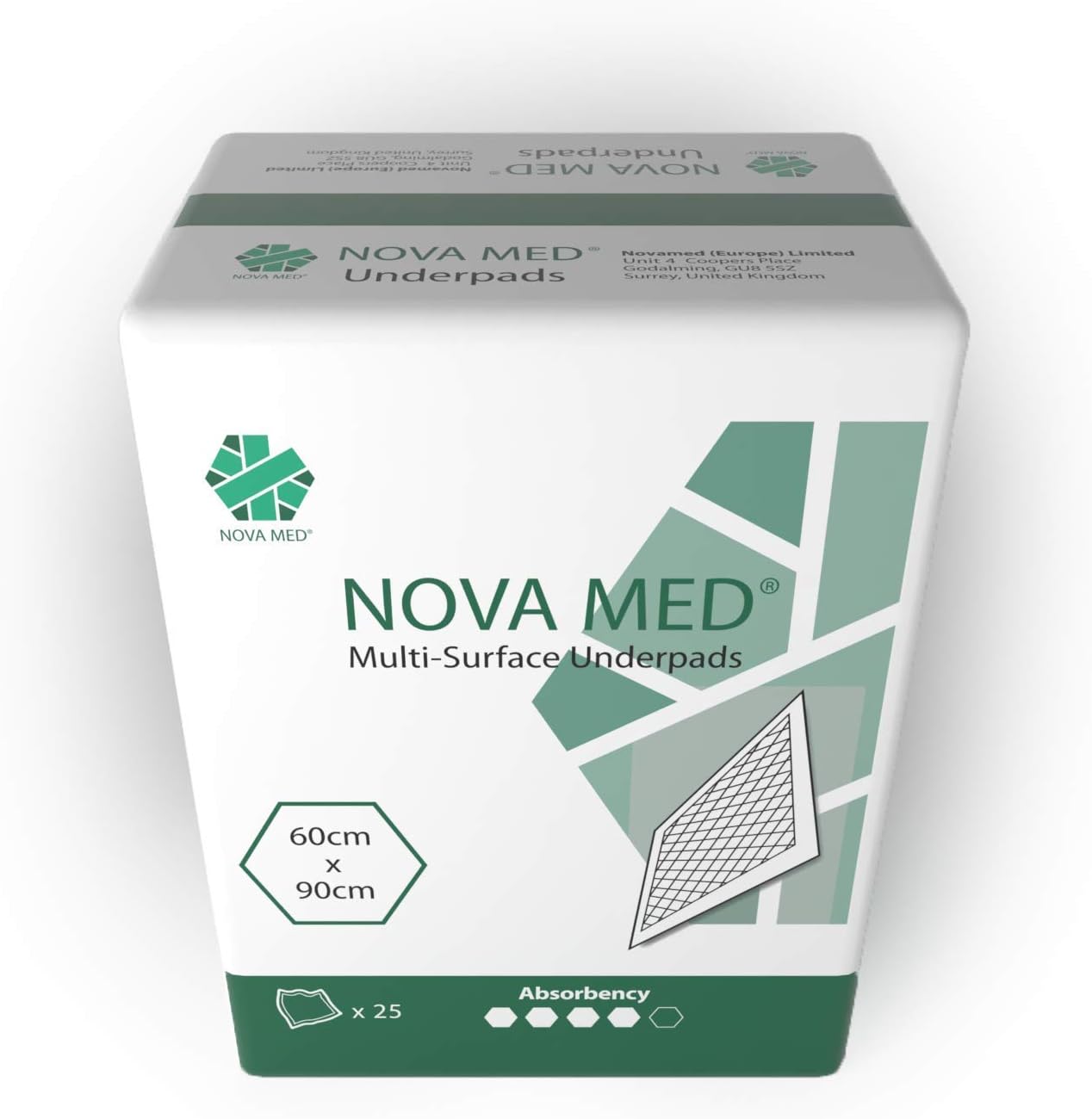 Novamed Incontinence Bed Pads with Self Adhesive Tape 60 x 90cm, Underpads, Bed protectors for adults and kids - Image 3