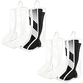 Copidrum Clear Boot Bags for Cowboy Boots Tall Boot Storage Organizer with Handle Transparent Shoe Dust Covers for Travel Riding Leather & Snow Boots (White-4Big)