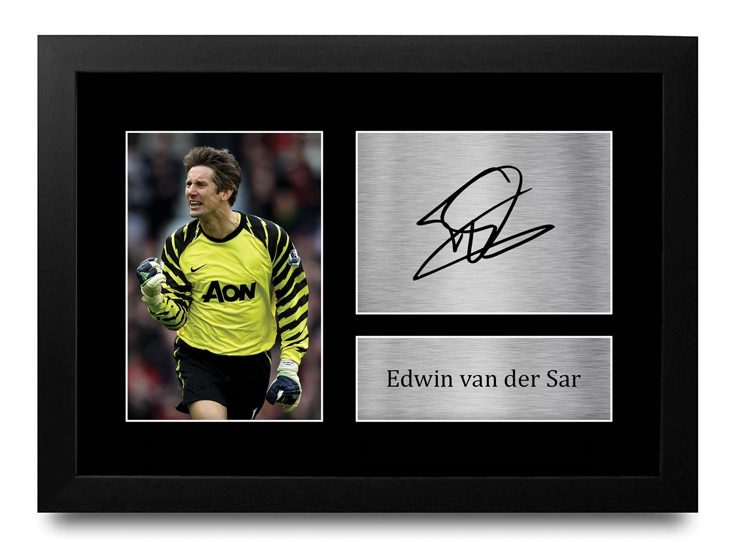 HWC Trading FR A4 Edwin van der Sar Gifts Printed Signed Autograph Picture for Fans and Supporters - A4 Framed — image 1