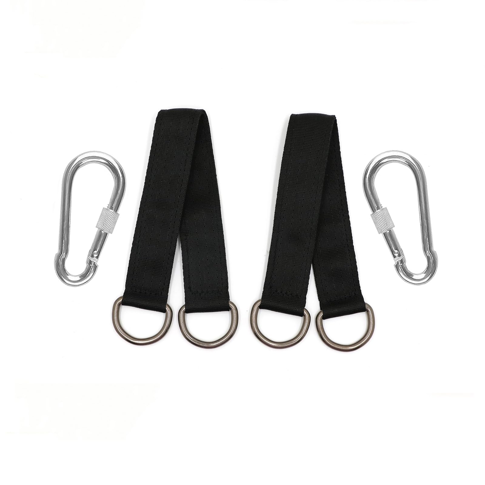 Hammock & Swing Hanging Strap, 2 PCS 30 CM Tree Strap Swing Hanging Kit with 2 Carabiner and D-rings, Adjustable Heavy Duty