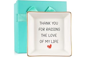 AREOK Mothers Day Best Gifts for Mother in Law Gifts from Daughter Son in Law - Mother of The Bride Groom Gifts, Boyfriends Mom Future Best Mother in Law Gifts for Wedding Birthday, Jewelry Tray