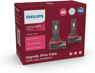 Philips Ultinon Access LED H11 Bulbs 6000K 2pc Direct Fit Ultra-Compact