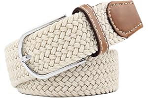 Huyfhksd Mixed Color Woven Stretch Braided Belts for Men and Women Fashion Elastic Belts