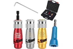 TUOETP Wire Stripping and Twisting Tool, 2024 Upgrade Wire Stripper Drill Bit Professional Electrician Tool Set Portable Wire Nut Twister for Power Drill, Cable Quick Stripping and Connector (1 Set -A)