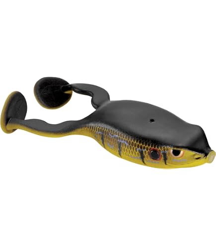 SPRO Flappin Frog 65 - Rainforest Black, EWG Double Hook, Size 4/0, Soft Plastic Fishing Lure