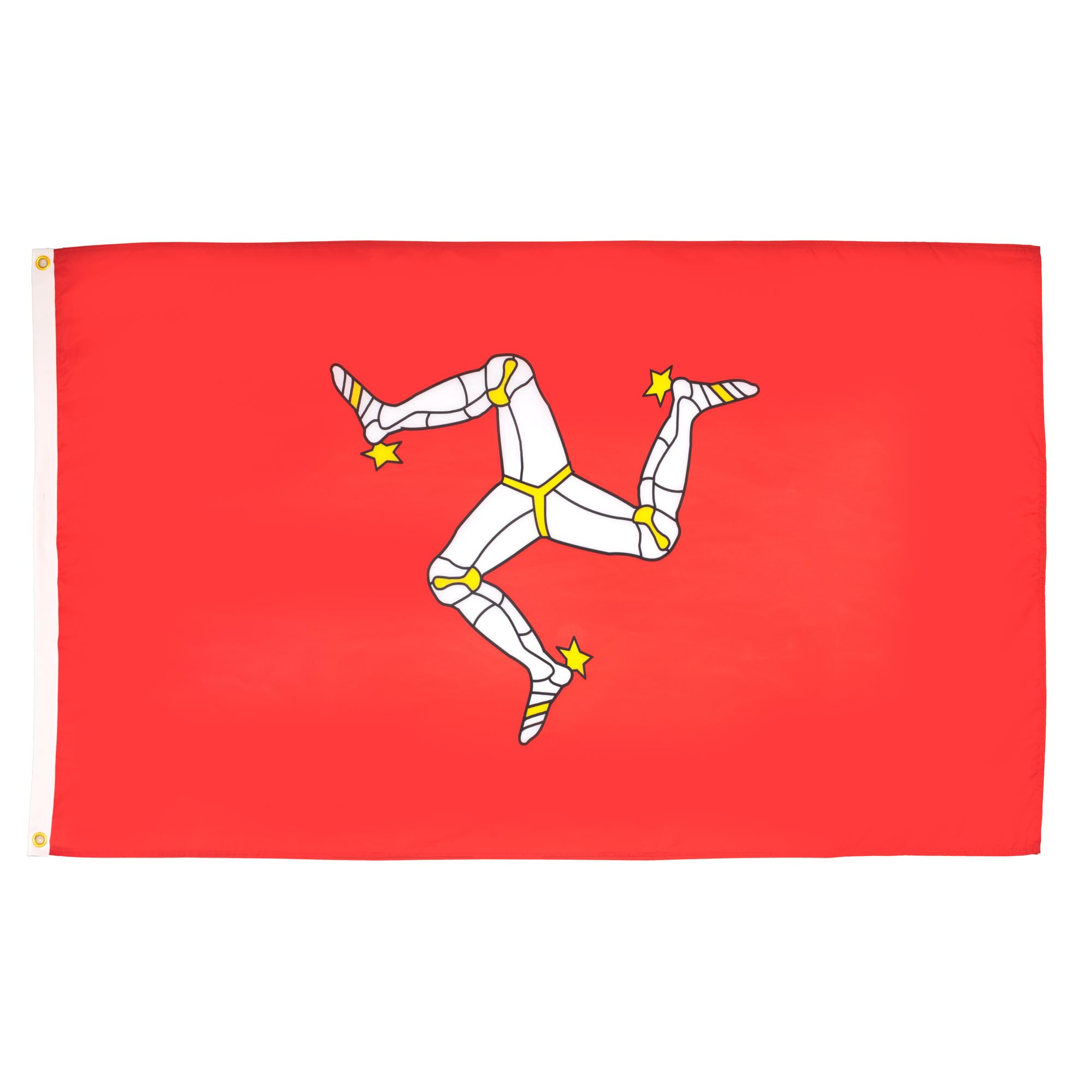 AZ FLAG - Isle Of Man Flag - 3x5 Ft - 100D Polyester Manx - English Banner with Two Metal Grommets - Fade Resistant - Vivid Colors - 3' x 5' Feet - 150x90 Cm