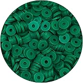 Bundooraking 2000pcs Dark Green Clay Beads (6mm), Round, Loose Beads for Jewelry Making, Bracelets, Necklaces, Earrings