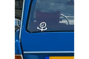 KITUREK Car Fuck You Meme Vinyl Sticker Decal, Funny Personalised Cartoon Middle Finger Sticker, Fit for Cars Windows Bumpers Trucks Motorcycles or Any Other Smooth Surface (White Small)