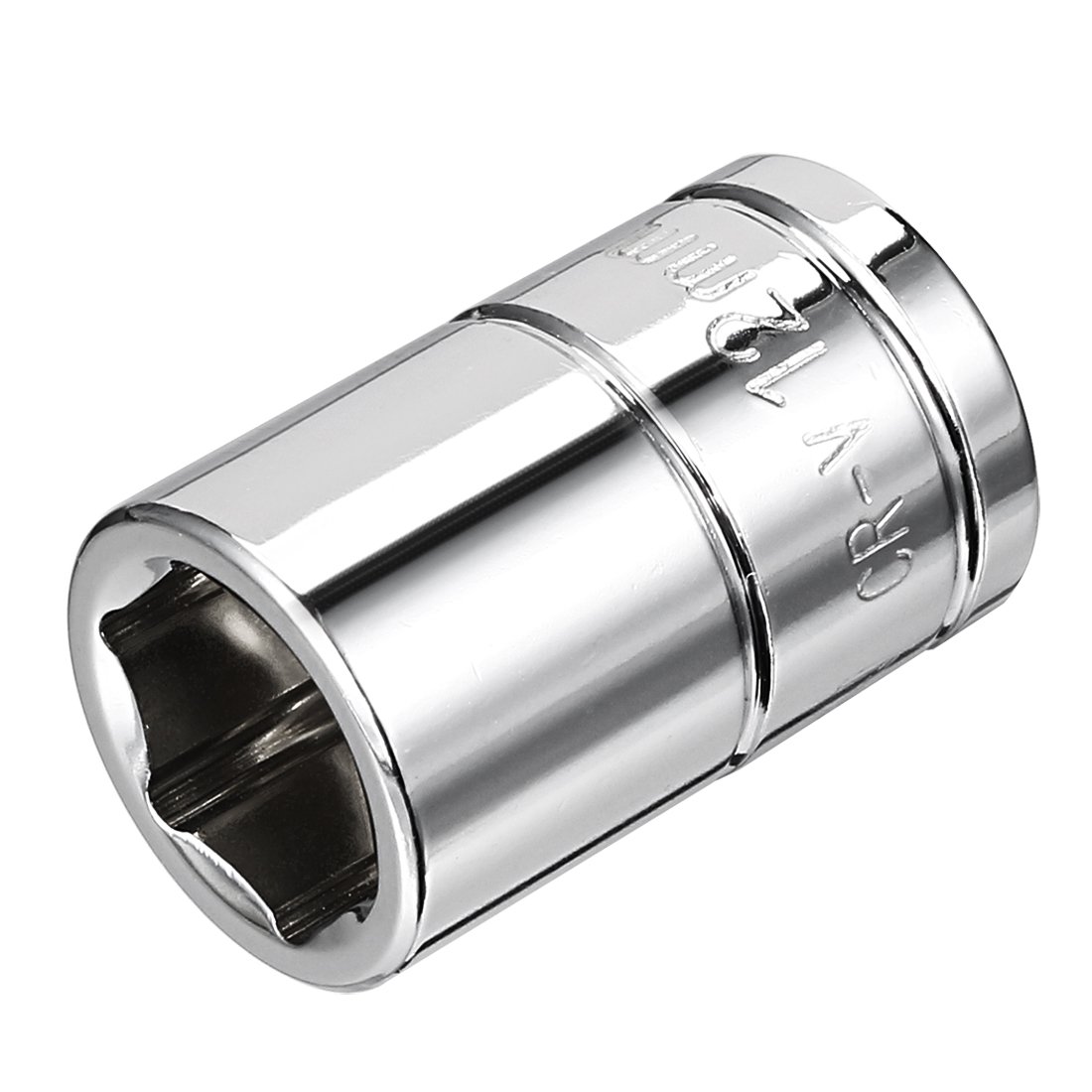 Sourcingmap 3/8-Inch Drive 12mm 6-Point Shallow Socket, Metric, Cr-V