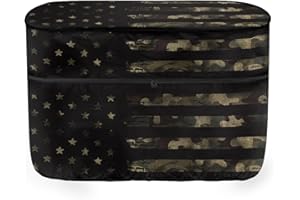 Knextrepoy Camo American Flag Print RV Propane Tank Cover,Camper Gas Cylinder Cover,Fits 20LB Dual Propane Tanks for Trailer