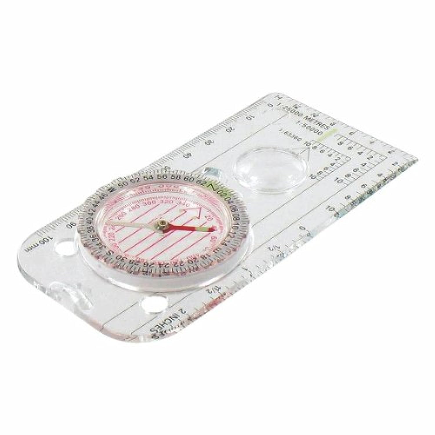 Highlander Pathfinder Military Map Compass - Clear