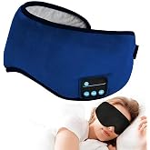 Wireless Bluetooth Sports Headband Headphones Ultra-Thin HD Stereo Perfect for Sleeping Workout Jogging Yoga Insomnia Blue Air Travel Meditation