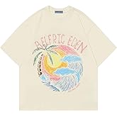 Aelfric Eden Grahpic Tees Unisex Graffiti Sunset Print Tshirts Casual Summer Short Sleeve Shirt Cotton Cute Top