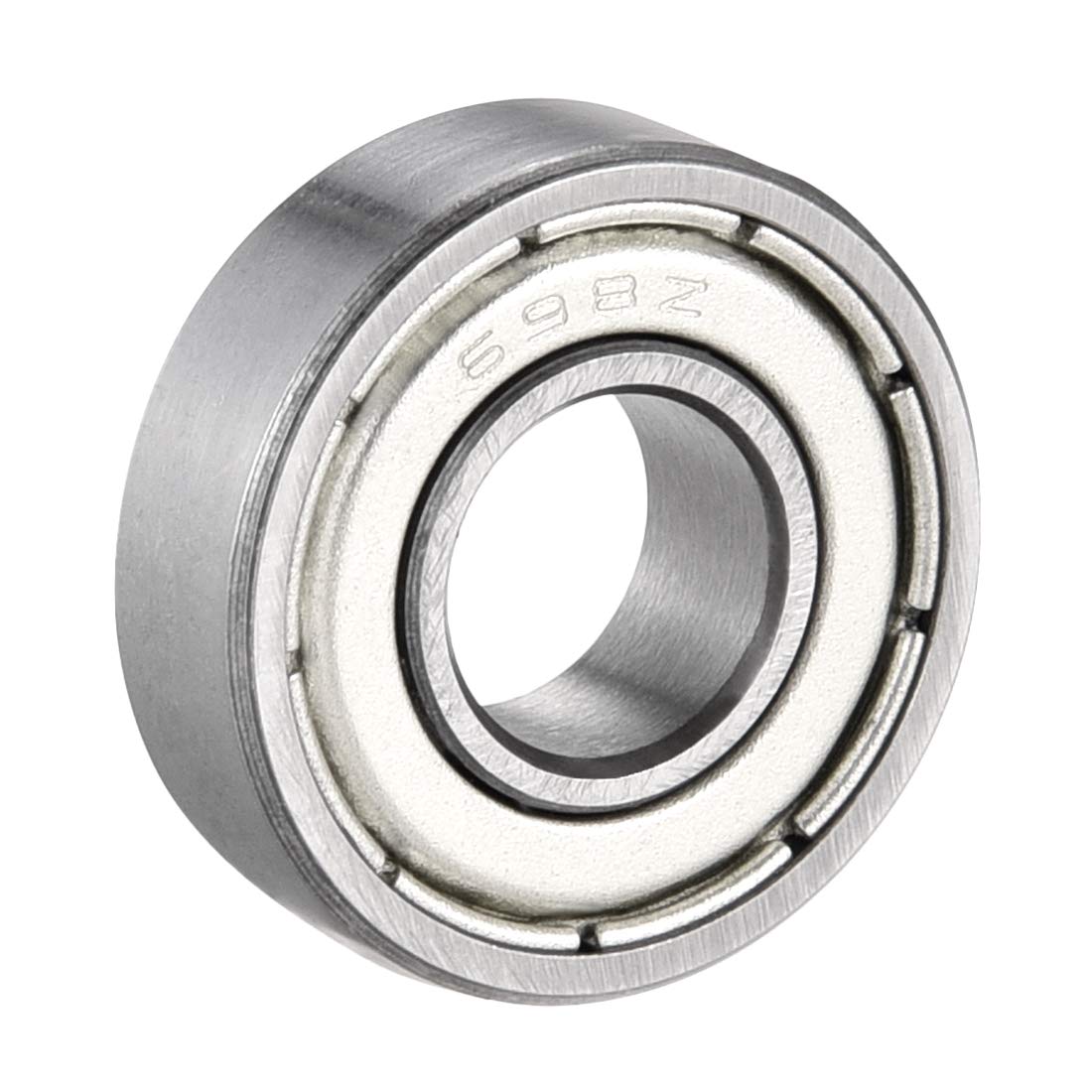 sourcing map 698ZZ Deep Groove Ball Bearing Double Shield 698-2Z 1080098, 8mm x 19mm x 6mm Chromium Steel Bearings (Pack of 1)