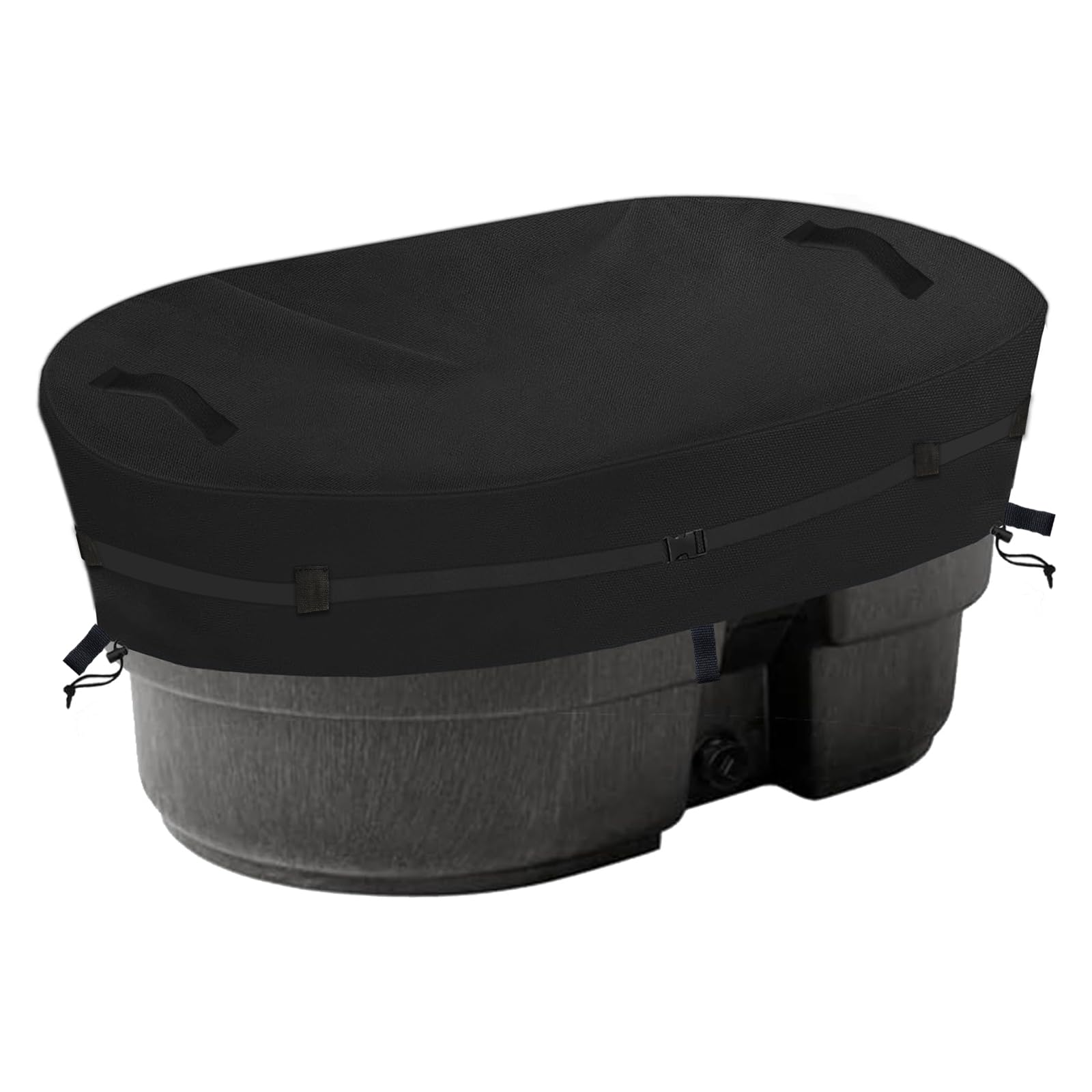 Photo 1 of 100 Gallon Stock Tank Cover-600D Ice Bath Covers Waterproof Dust Proof Anti-UV Cold Water Cover Keep Water Trough Clean for Horse Trough, Cold Plunge, Farm Water Tank Covers