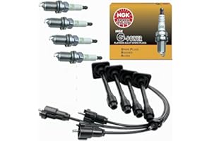 Yoshi Motors Wires Cable Set & 4 NGK Platinum Spark Plug Replacement For Toyota 1997 1998 1999 2000 2001 Camry Solara RAV4 2.2 2.0 L4 90919-22386 90919-22400 9091922400 9091922386 7092