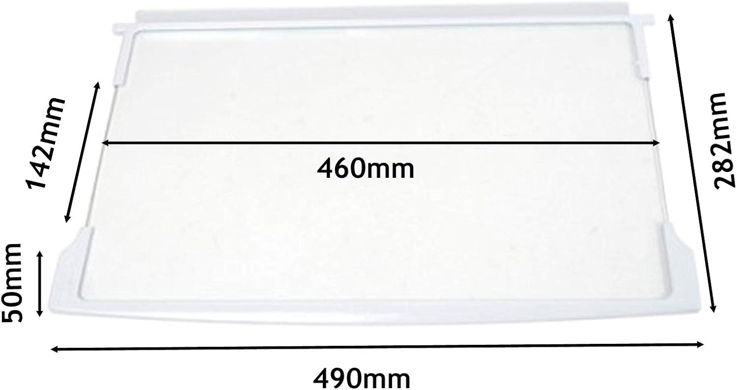 Hotpoint Fridge Freezer Glass Shelf with White Trim. Genuine part