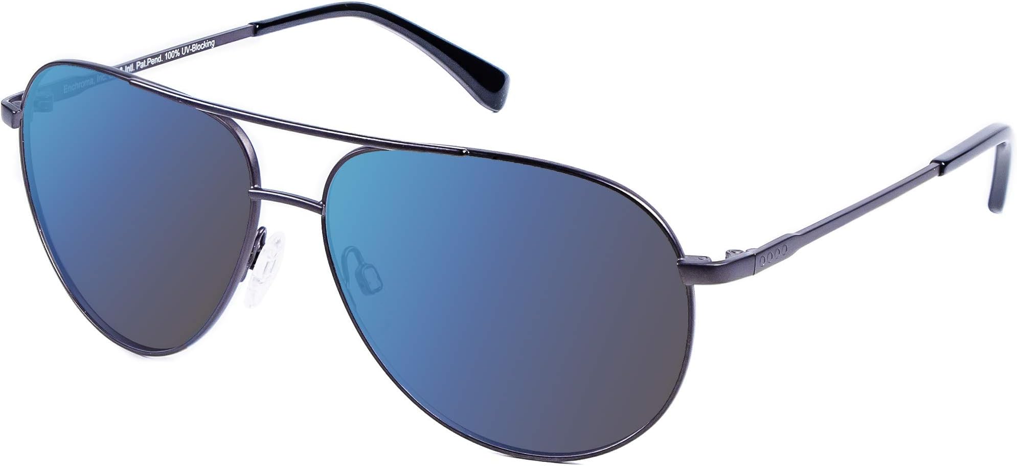 EnChroma Color Blind Glasses - Atlas Gunmetal Aviator- Cx3 Sun For Deutan and Protan Color Blindness