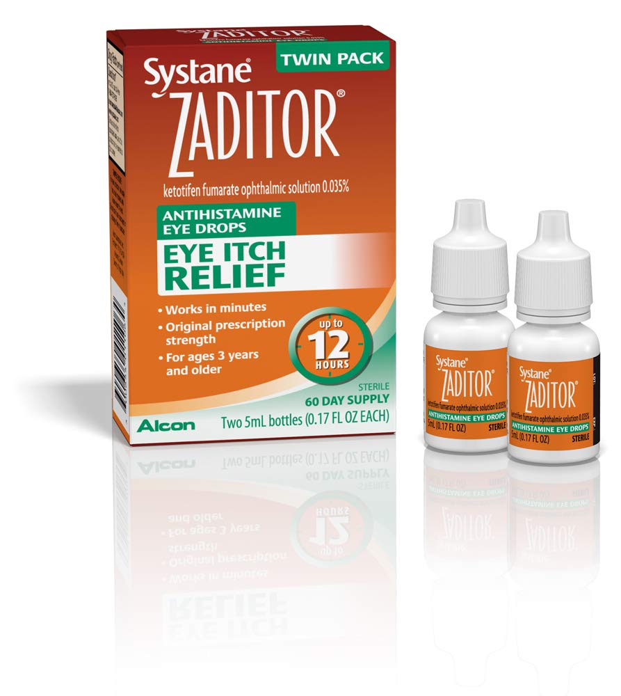 Zaditor Antihistamine Eye Drops, Twin Pack, 5mL Each