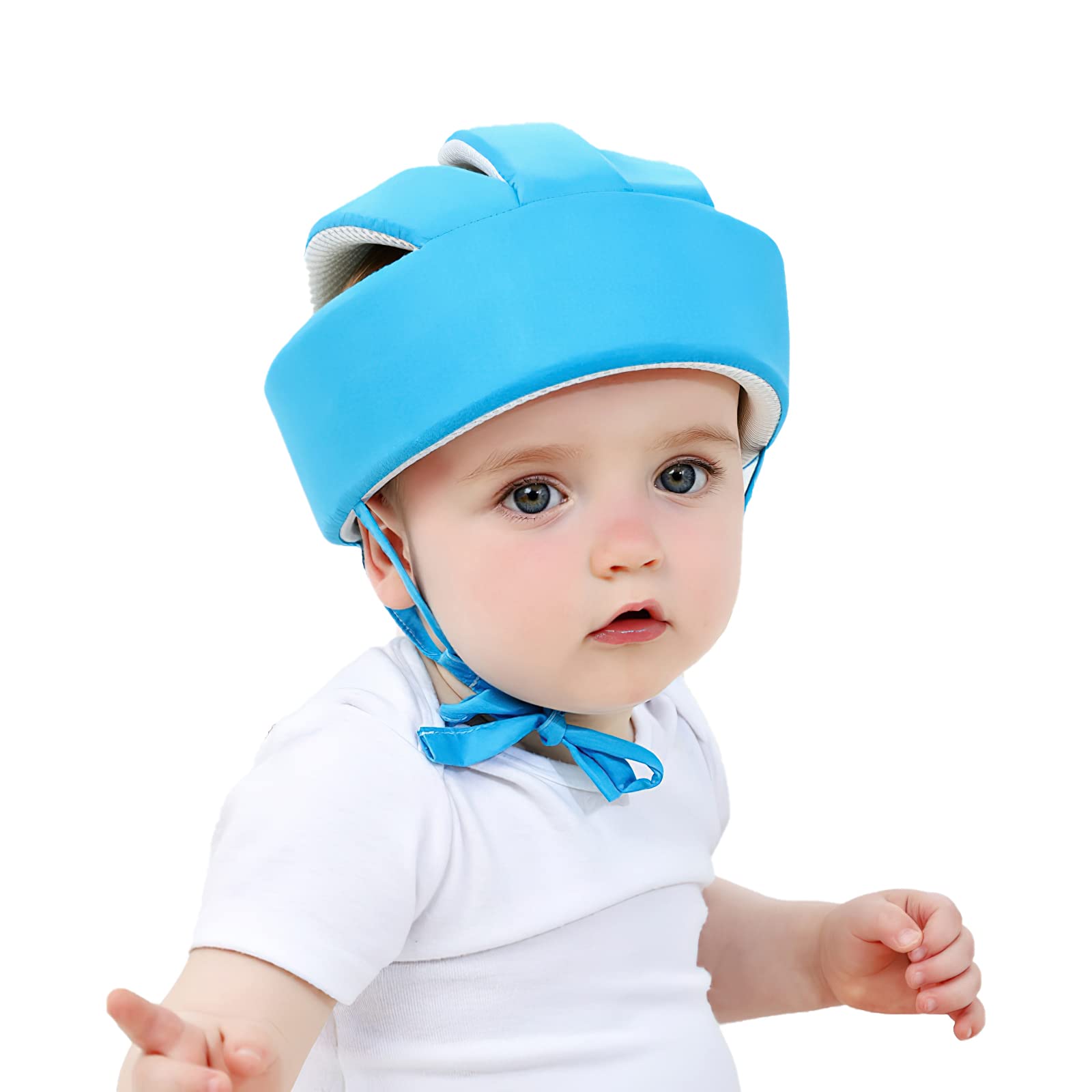 Baby Protective Cap Safety Helmet Toddler Infant Anti-Fall Anti-Collision Head Protection Hat Adjustable Head Guard With Chin Strap Breathable Baby Crawling Walking Helmet For 8-36 Months Boys Girls